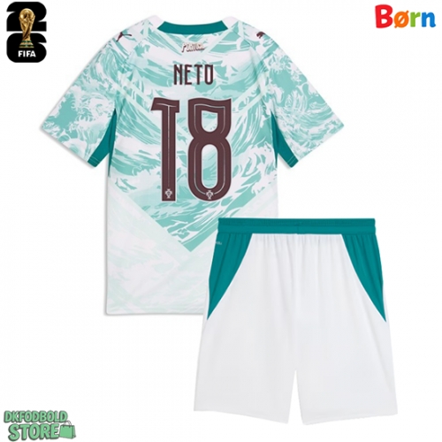Portugal Pedro Neto #18 Replika Babytøj Udebanesæt Børn VM 2026 Kortærmet (+ Korte bukser)